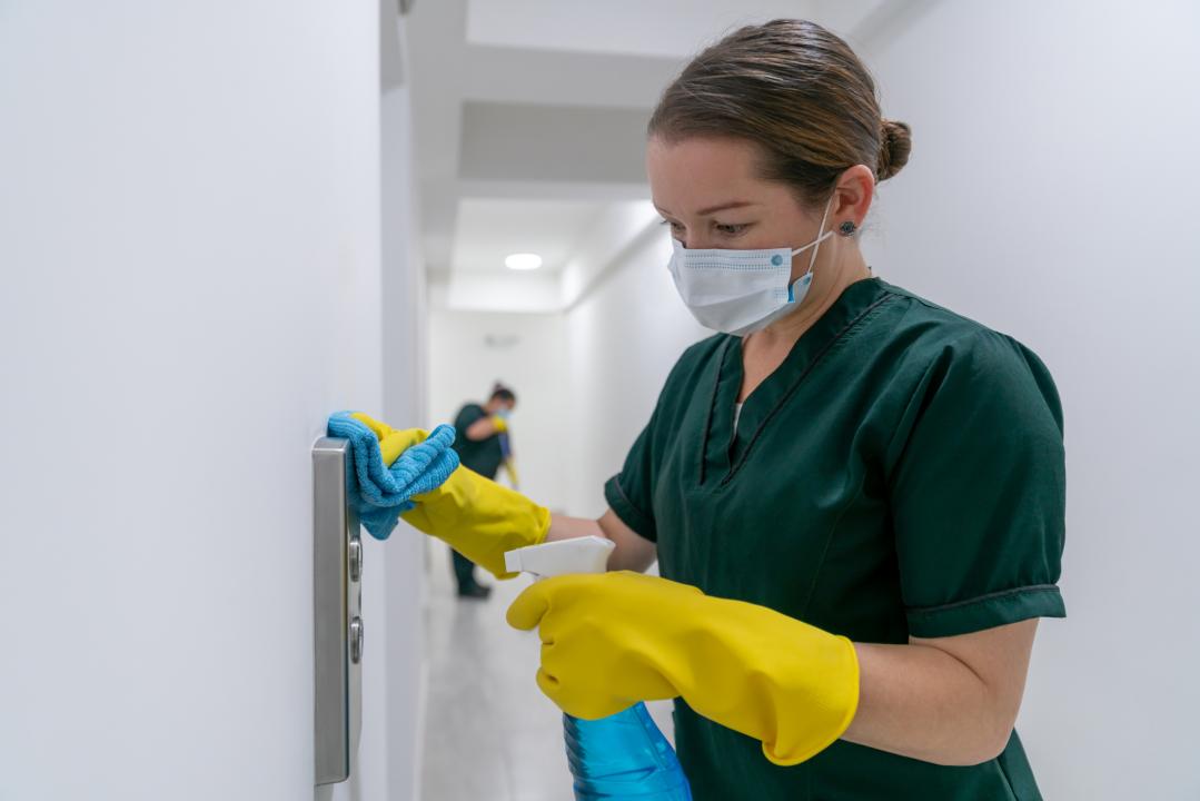 Cleaner in a hospital