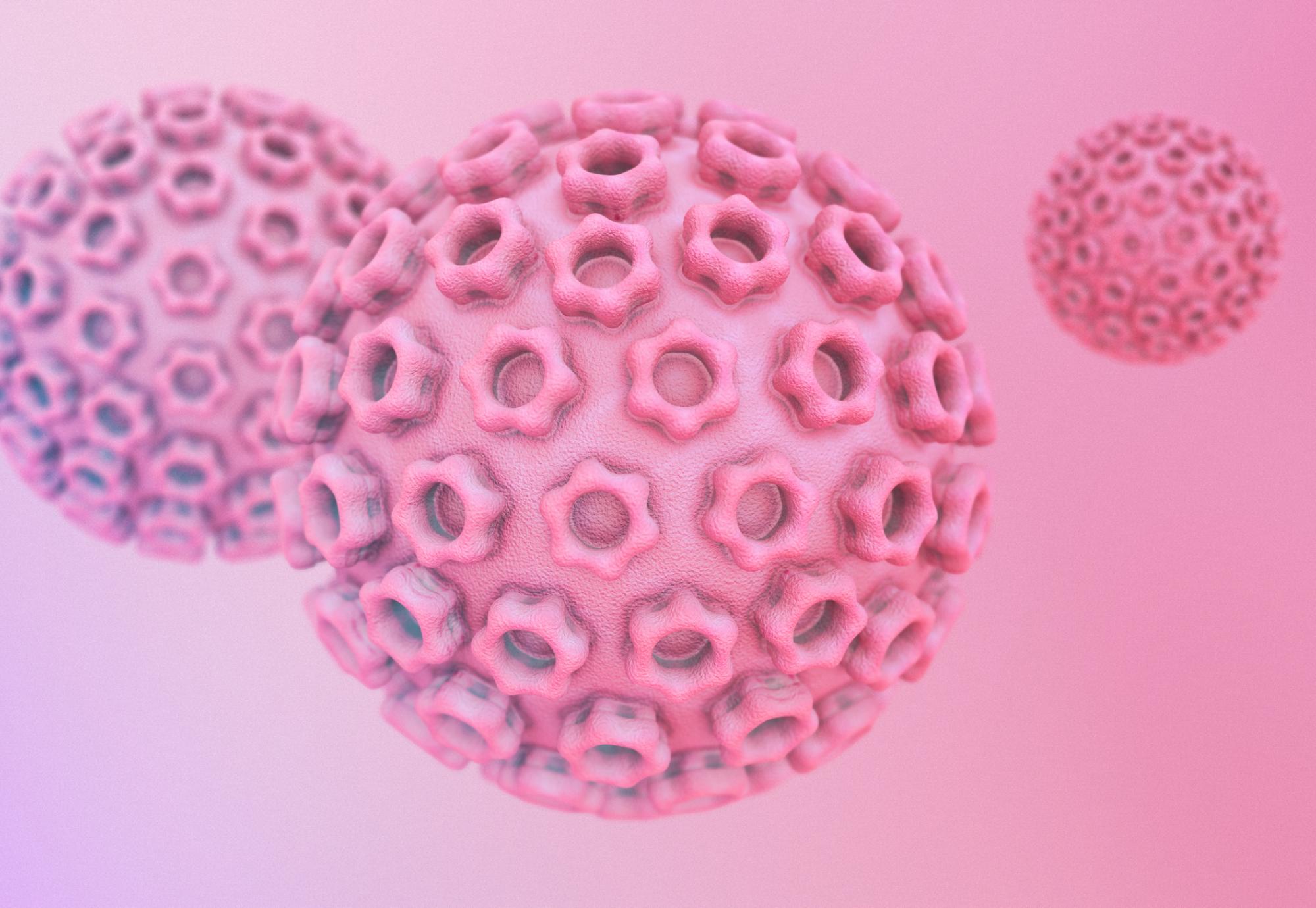 Artist impression of HPV virus