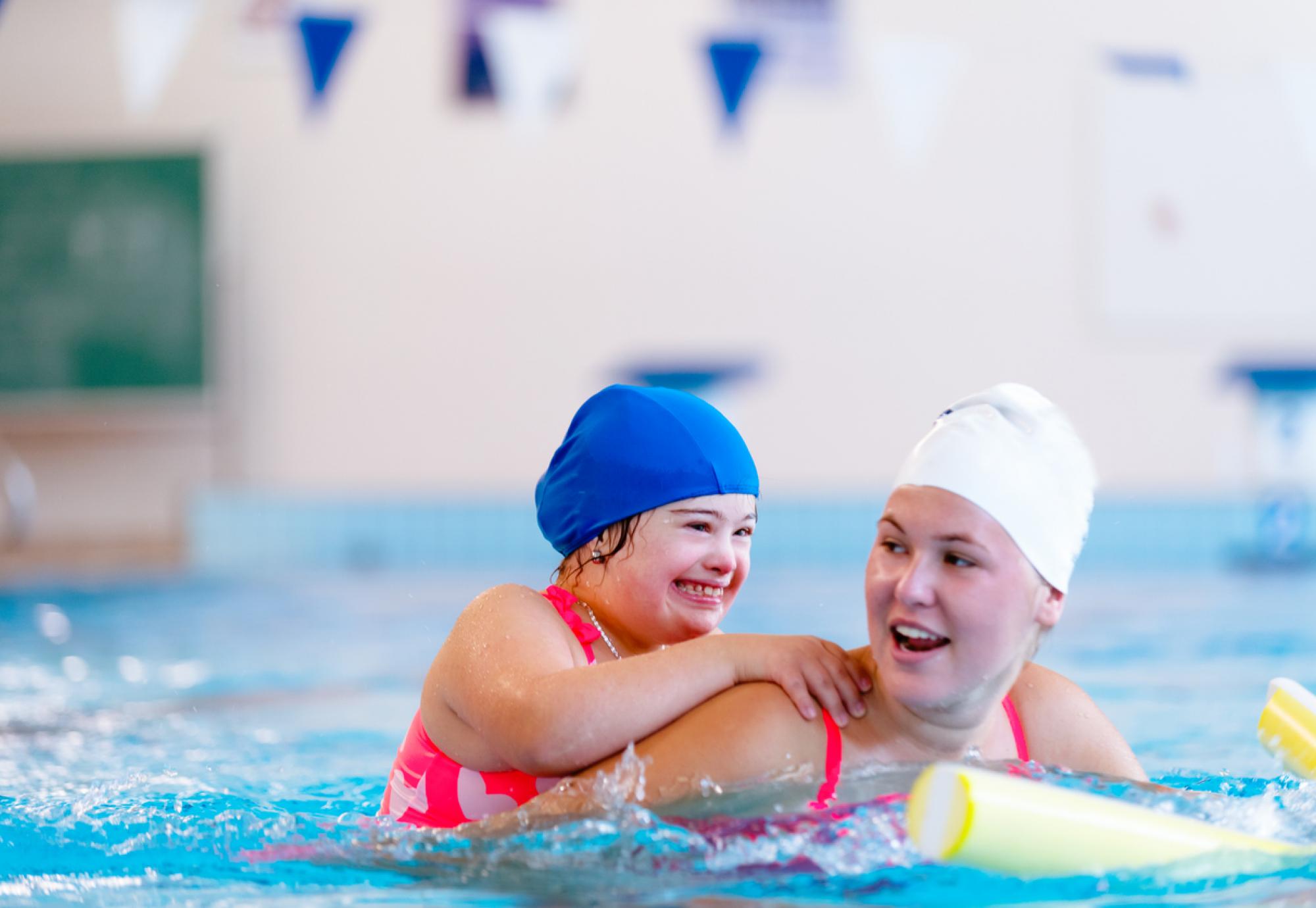 girls with learning disabilities swimming