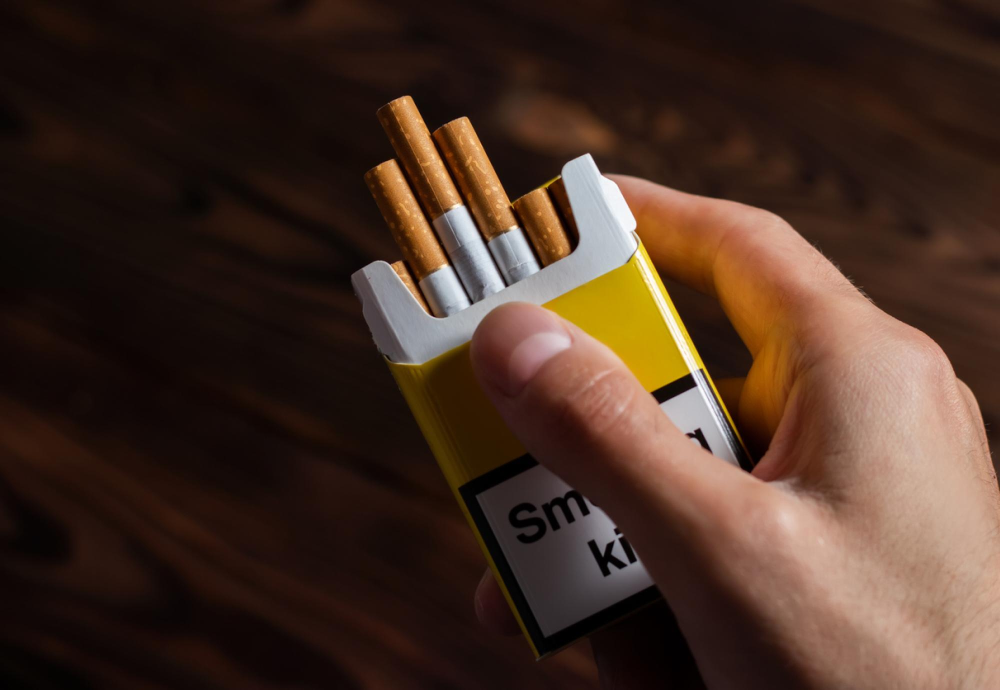 Packet of cigarettes quit smoking stop smoking