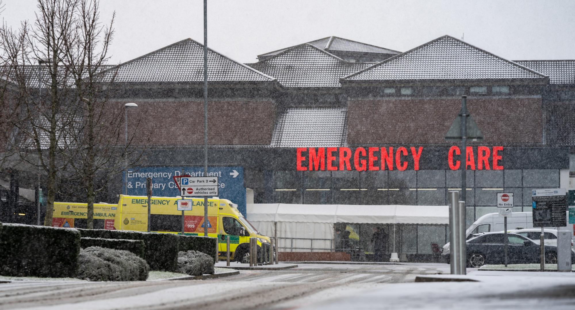 Hospital in the winter