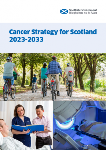 Front cover of the Scottish Government's 10-year cancer strategy