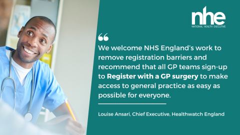 Comment from Healthwatch England's chief executive, Louise Ansari