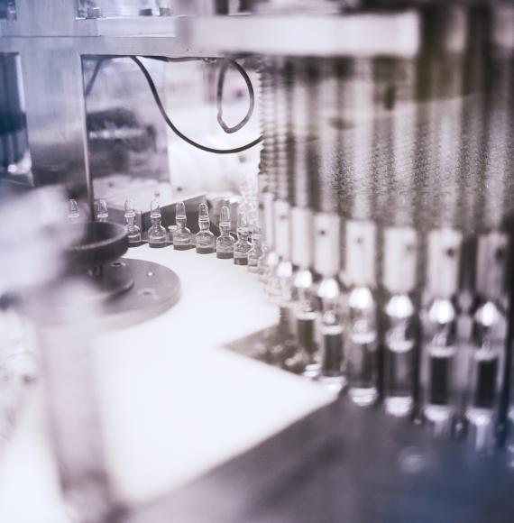 Vaccine Manufacturing equipment in use