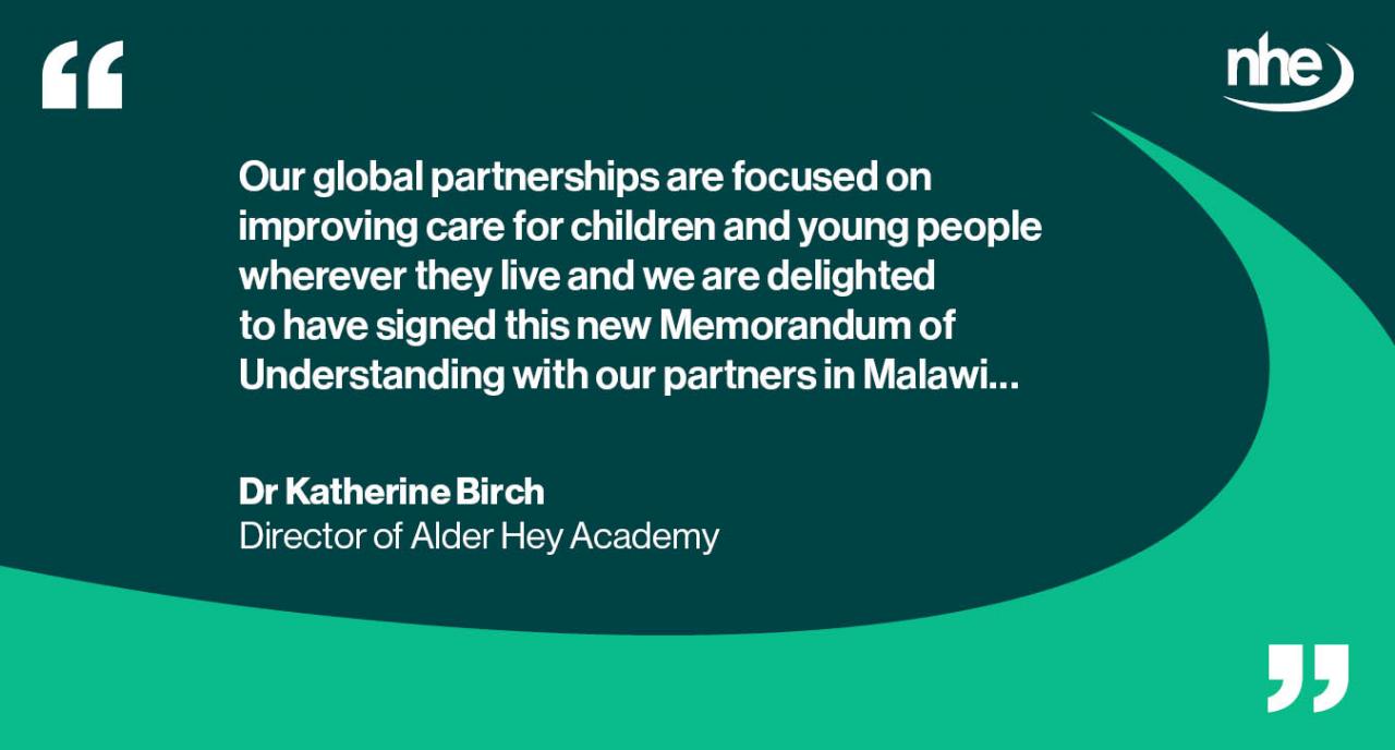 Alder Hey Malawi partnership QUOTE