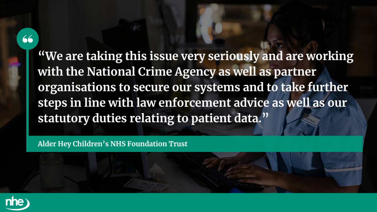 Alder hey cyber attack QUOTE