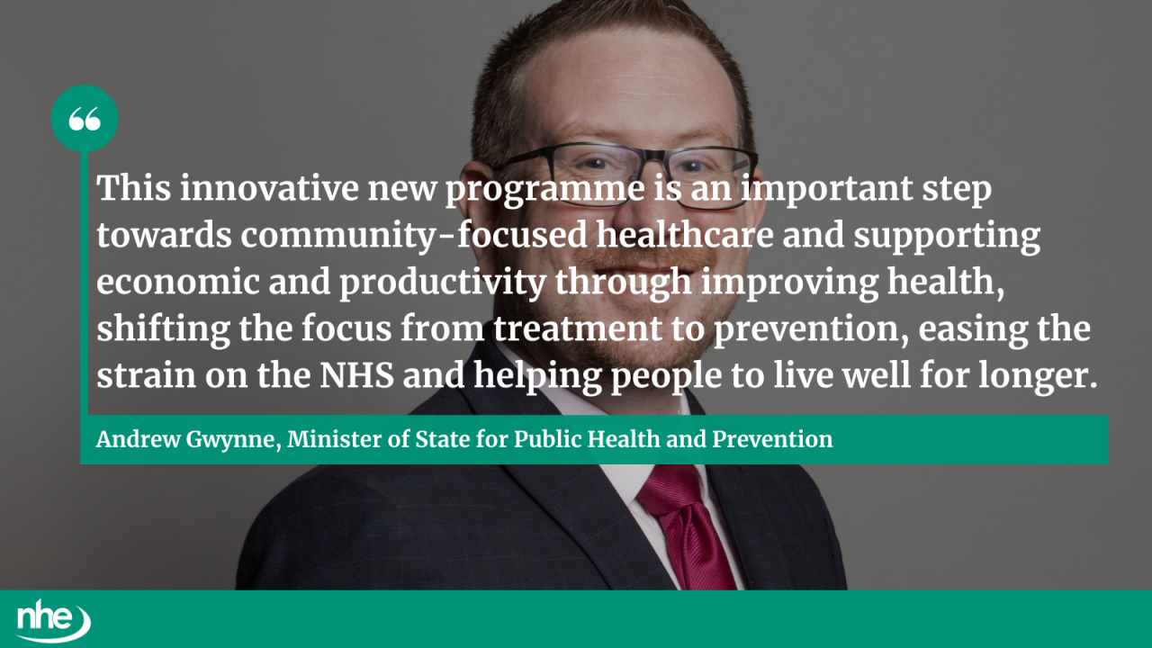 Comment from Andrew Gwynne, public health and prevention minister