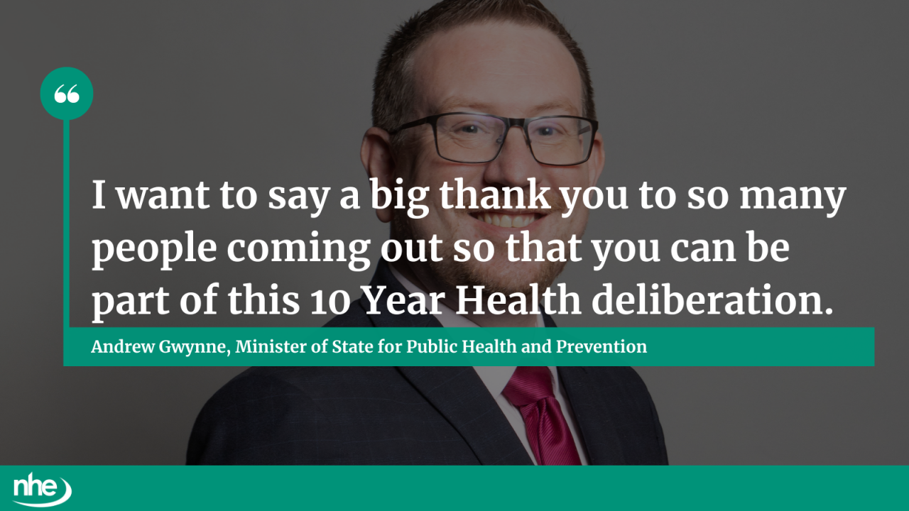 Comment from Andrew Gwynne, minister of state for public health and prevention