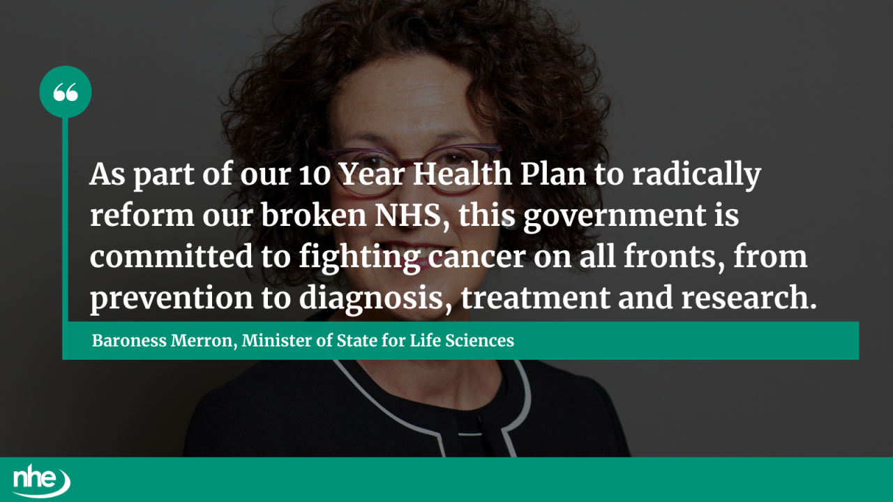 Comment from Baroness Merron, minister of state for life sciences