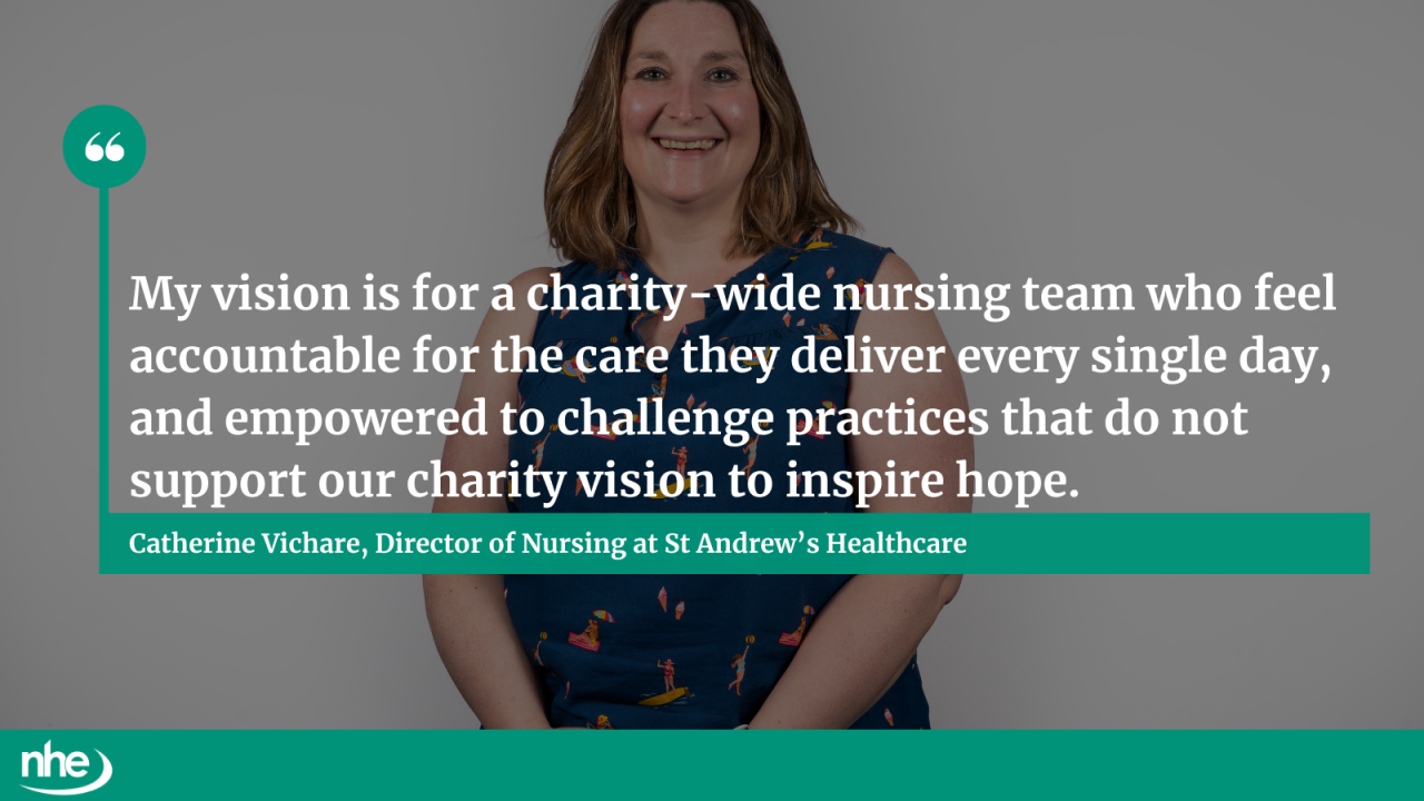 Comment from Catherine Vichare, director of nursing at St Andrew's Healthcare
