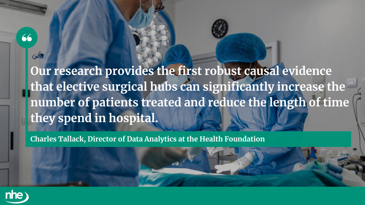 Comment from the Health Foundation's data analytics director, Charles Tallack
