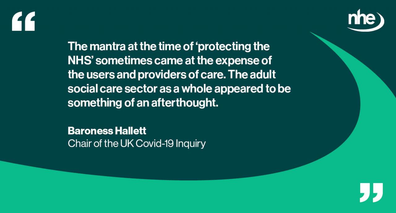 Covid inquiry social care QUOTE