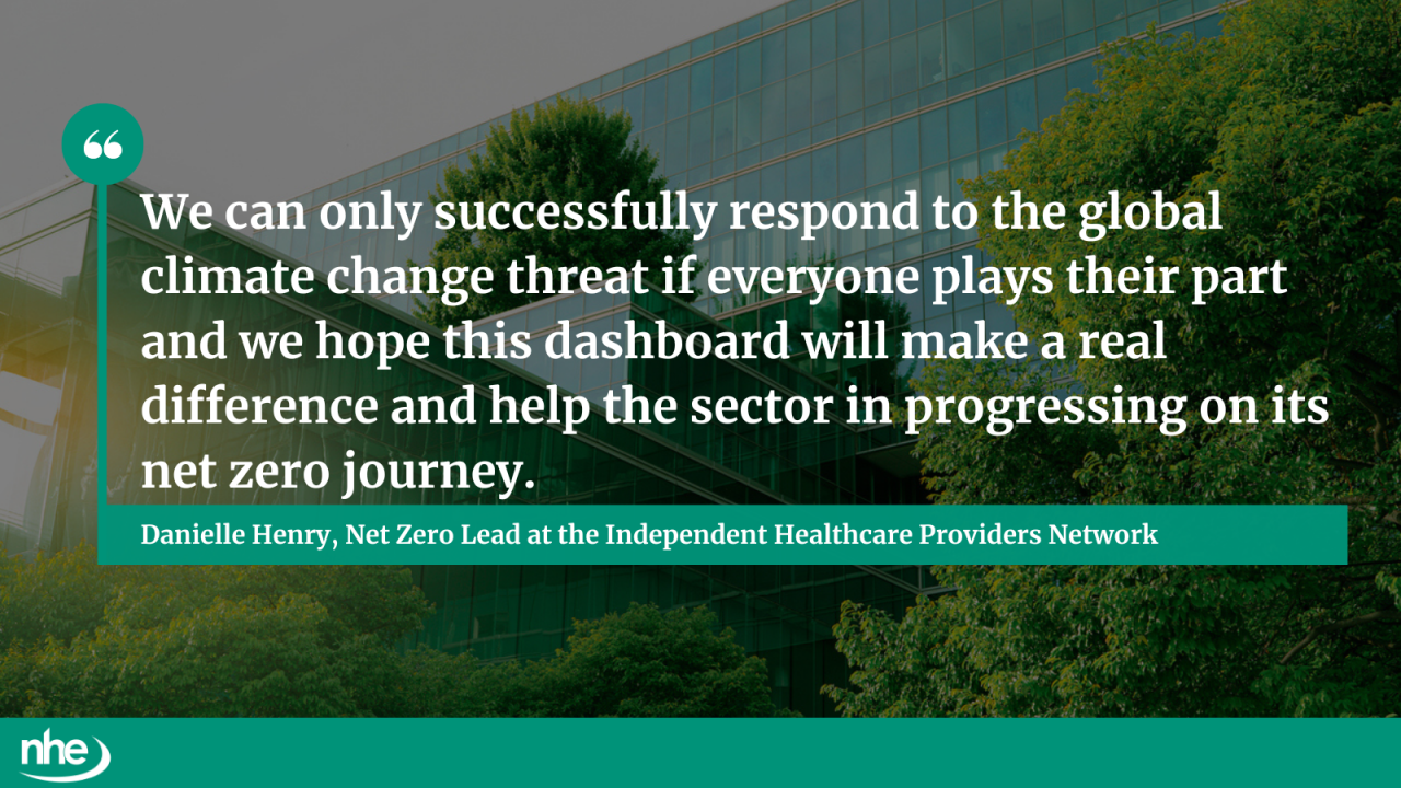 Comment from Danielle Henry, net zero lead at the Independent Healthcare Providers Network