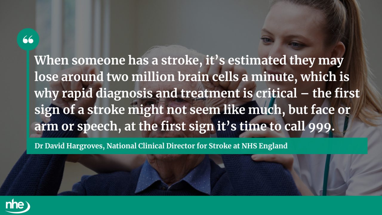 Comment from Dr David Hargroves, national clinical director for stroke at NHS England
