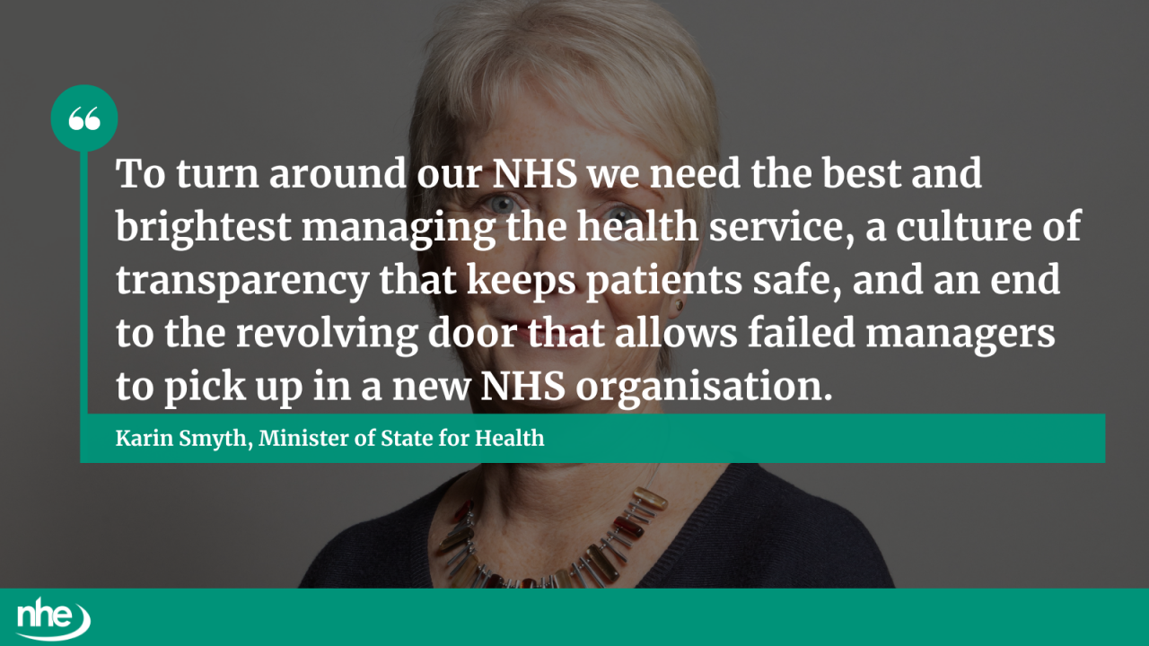 Comment from Karin Smyth, minister of state for health