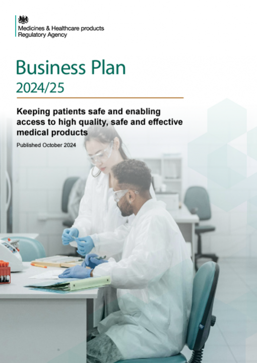MHRA business plan front cover