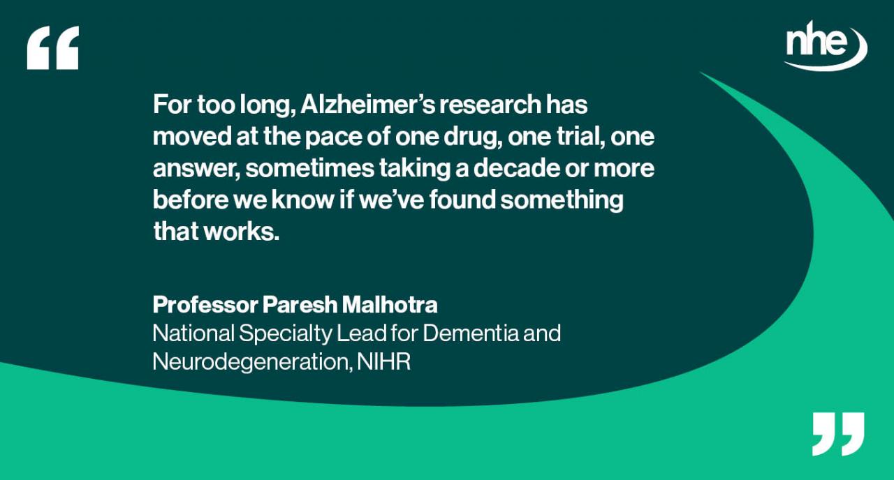 NIHR alzheimers fasttrack QUOTE