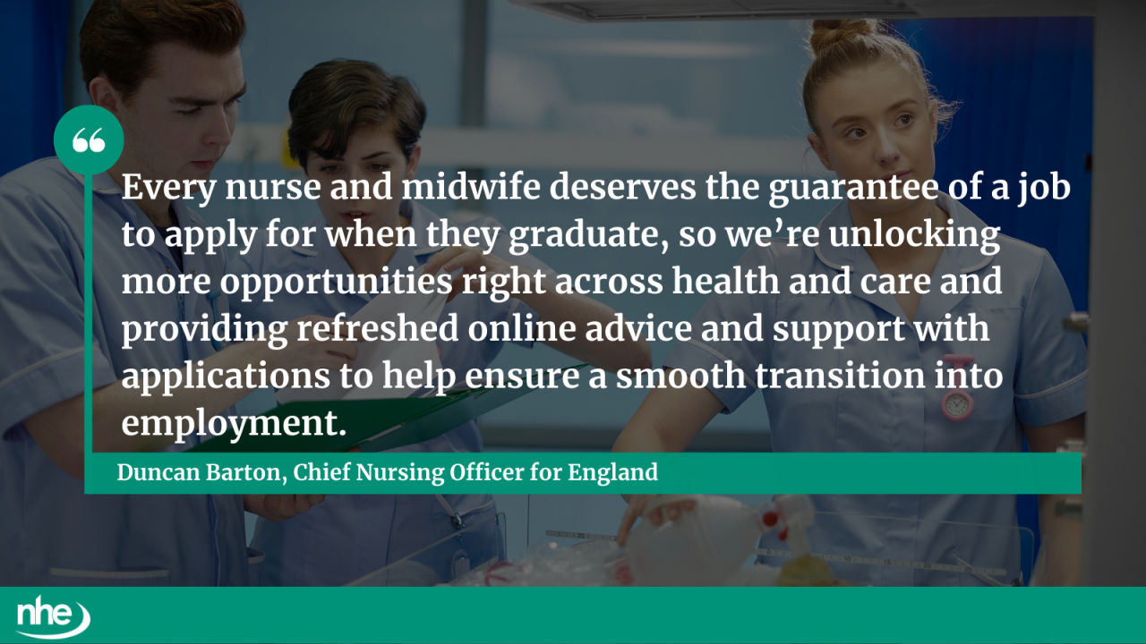 New NHS jobs QUOTE
