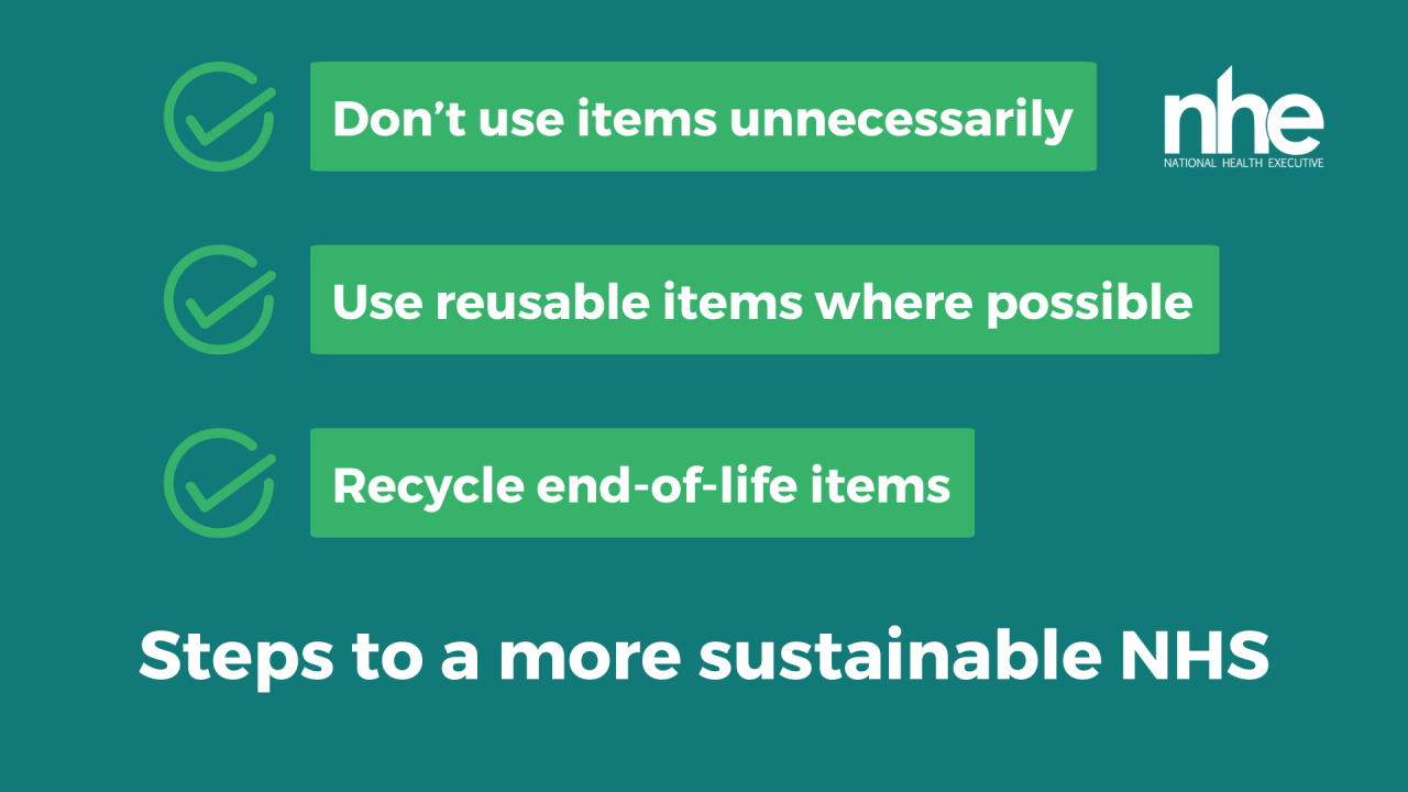 Three steps for a more sustainable NHS