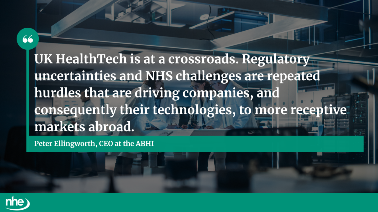 Comment from Peter Ellingworth, CEO at the Association of British HealthTech Industries