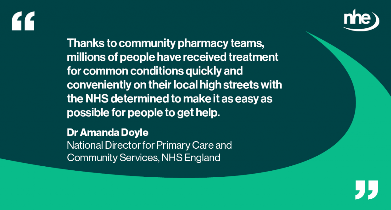 Pharmacy first scheme expansion QUOTE