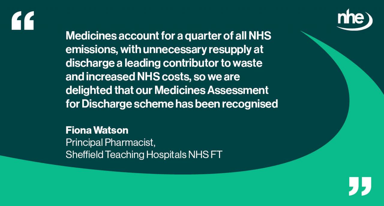 Sheffield medicine waste QUOTE