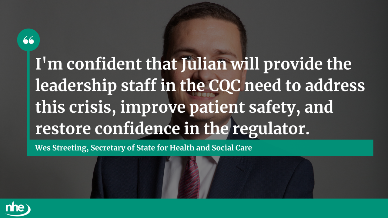 Comment from Wes Streeting, secretary of state for health and social care
