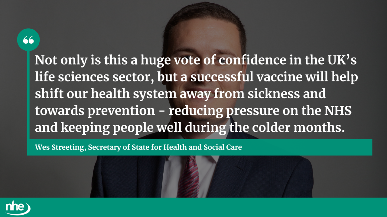 Comment from Wes Streeting, secretary of state for health and social care