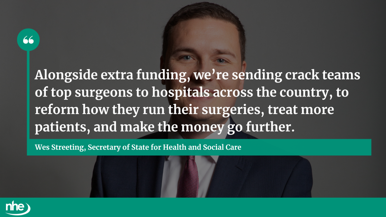Comment from Wes Streeting, secretary of state for health and social care