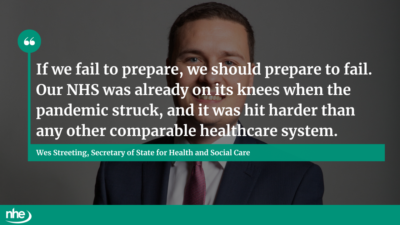 Comment from Wes Streeting, secretary of state for health and social care