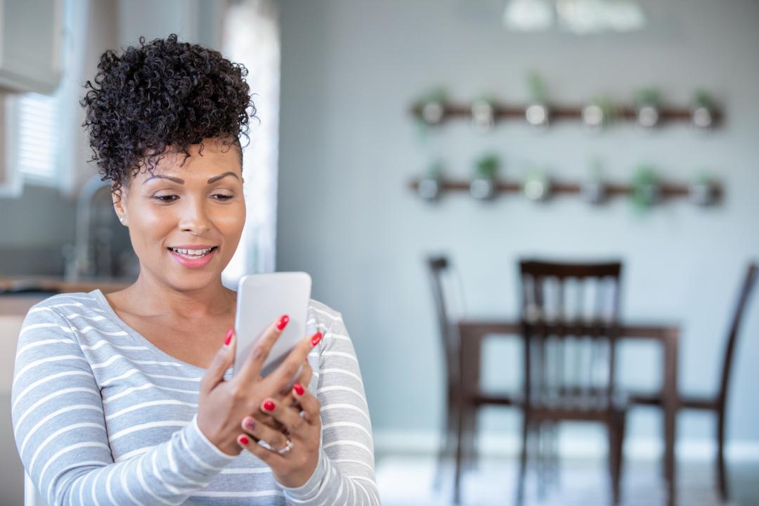 Woman using a smartphone