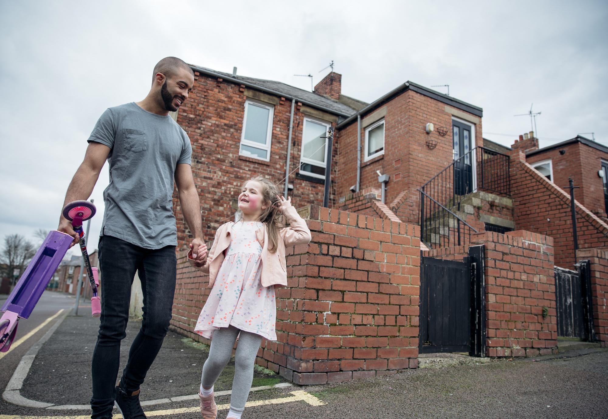 Father daughter housing estate