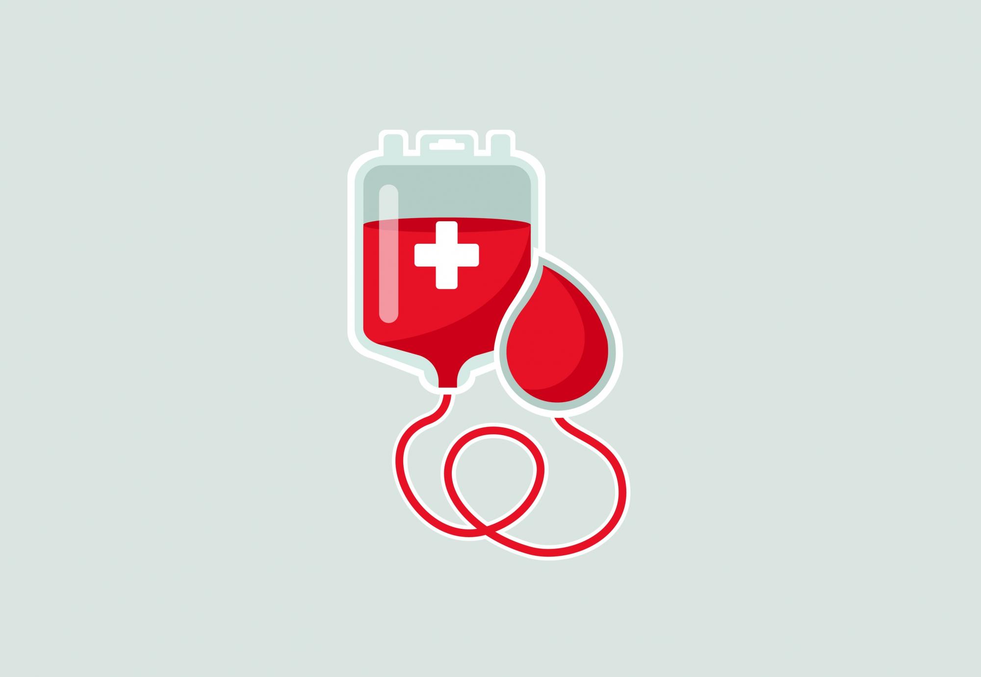 Artist illustration of blood donation