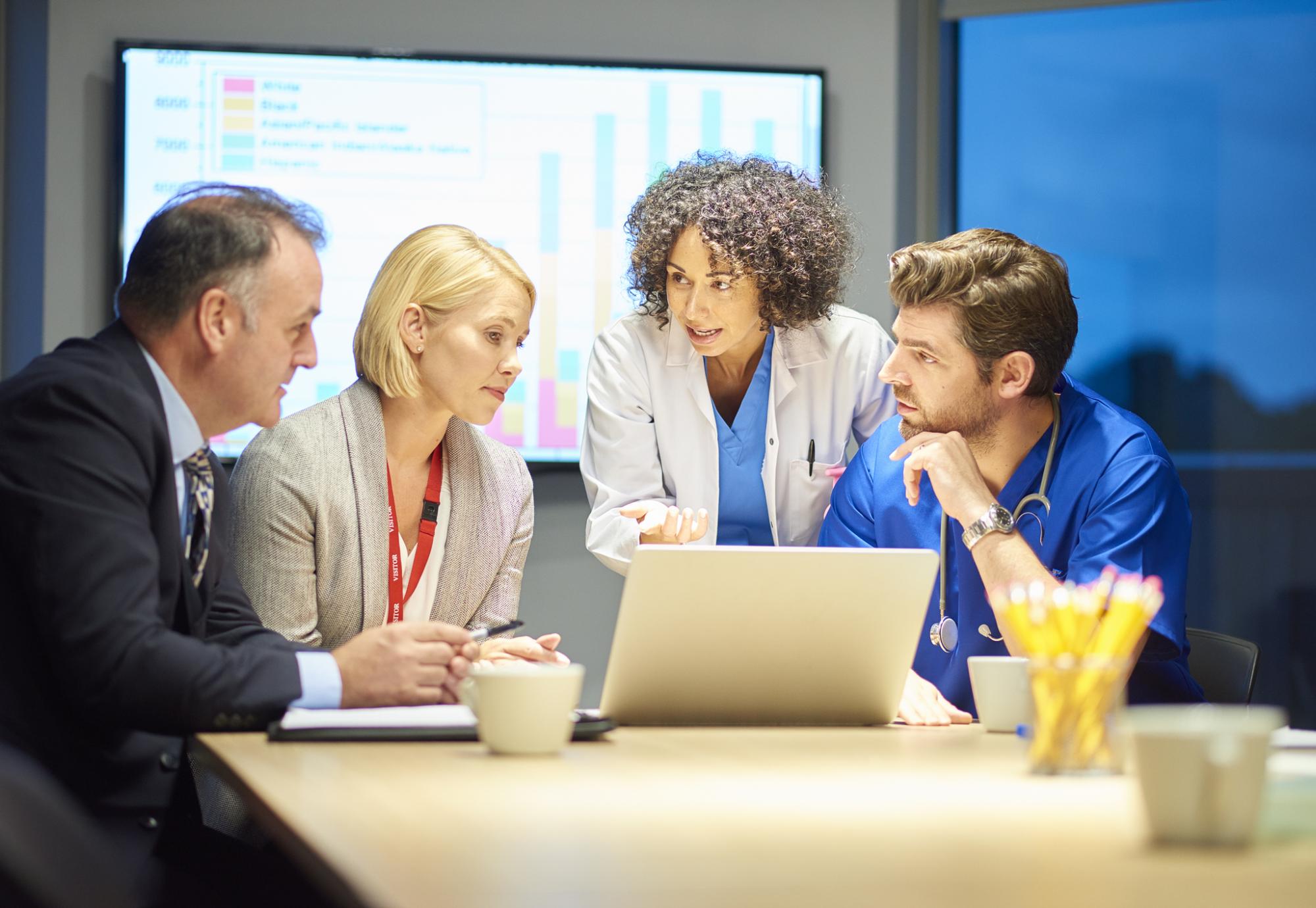 Board meeting of health professionals