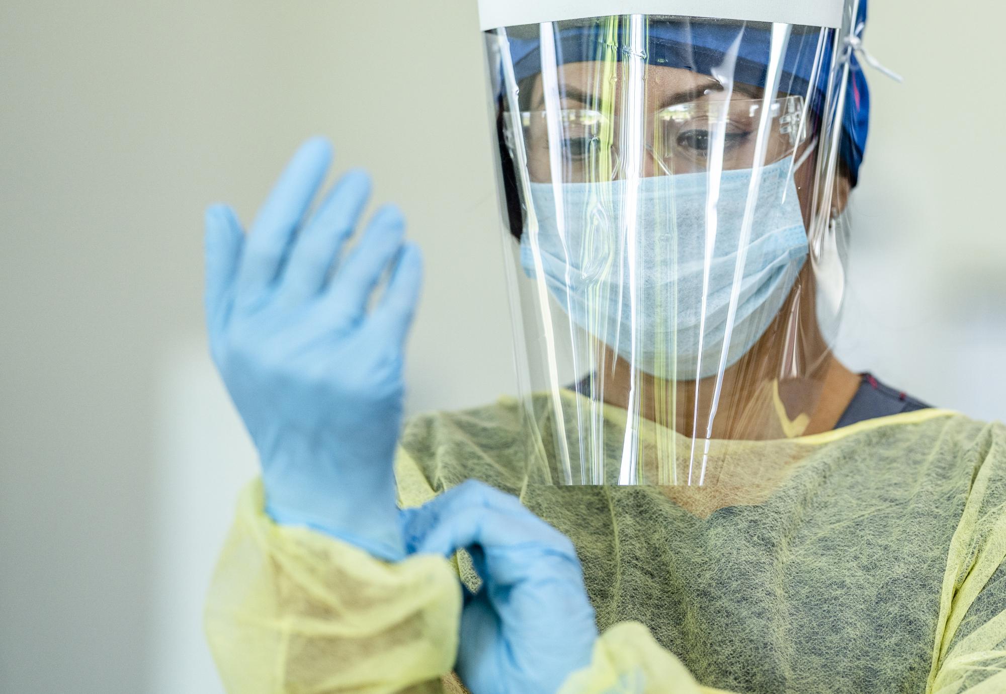 Nurse wearing PPE