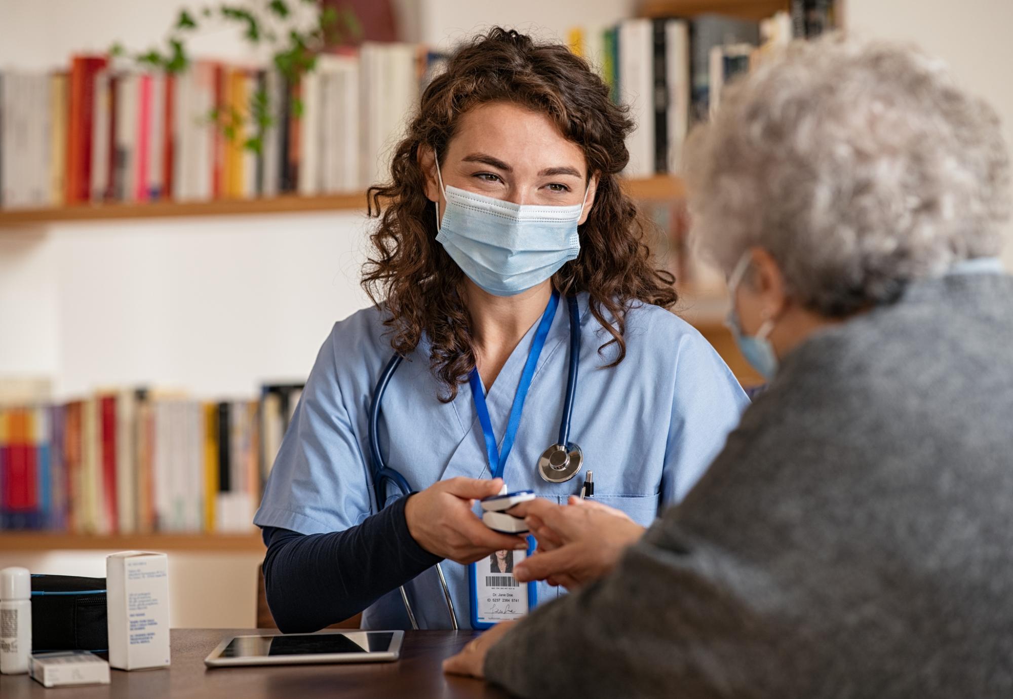 Nurse helping a patient