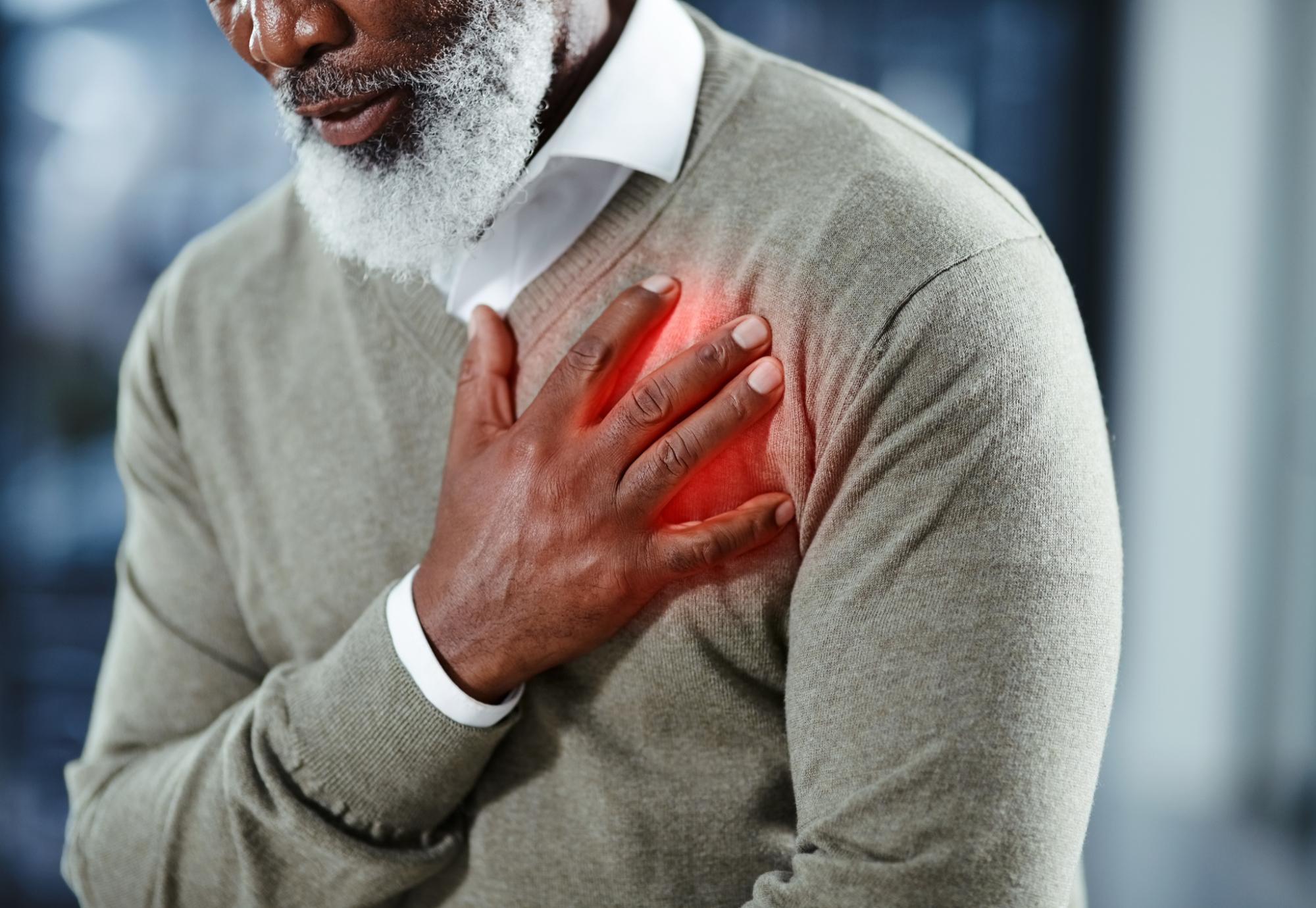 Chest pain in an adult male