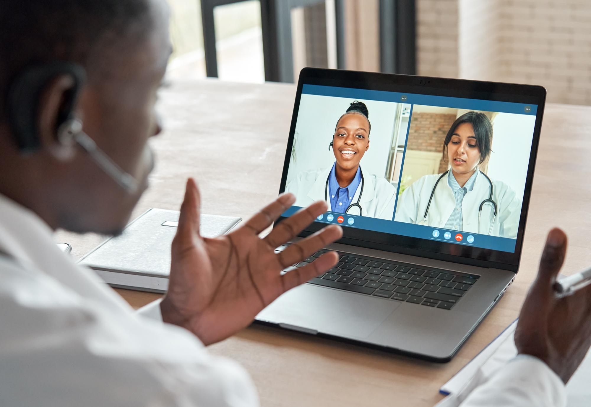 doctors using video call