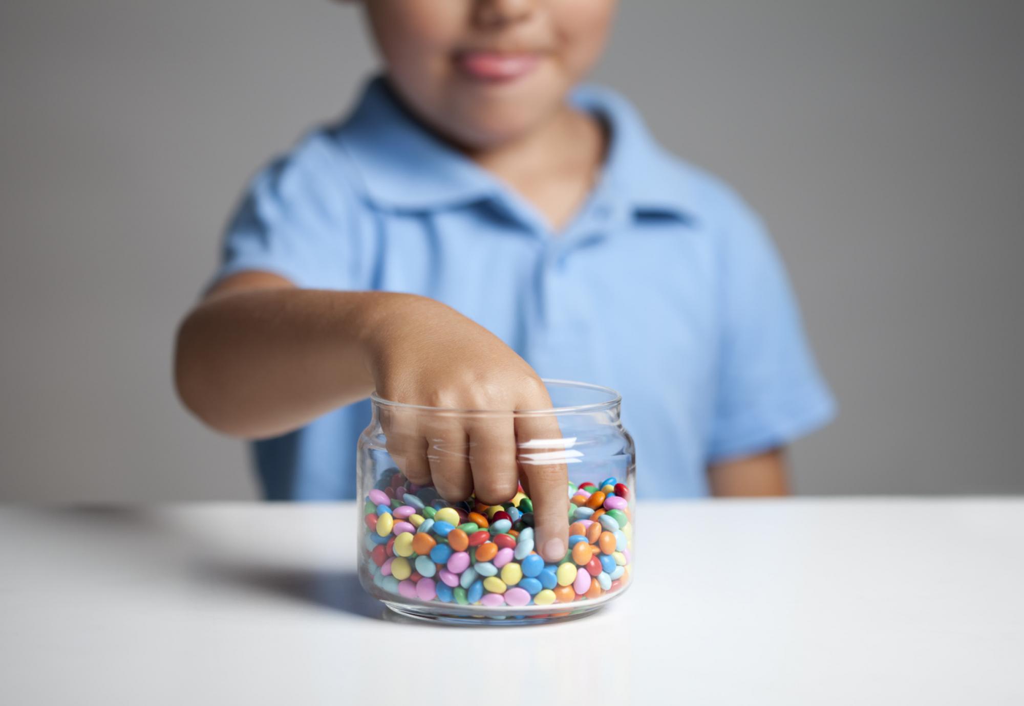 child eating sweets 