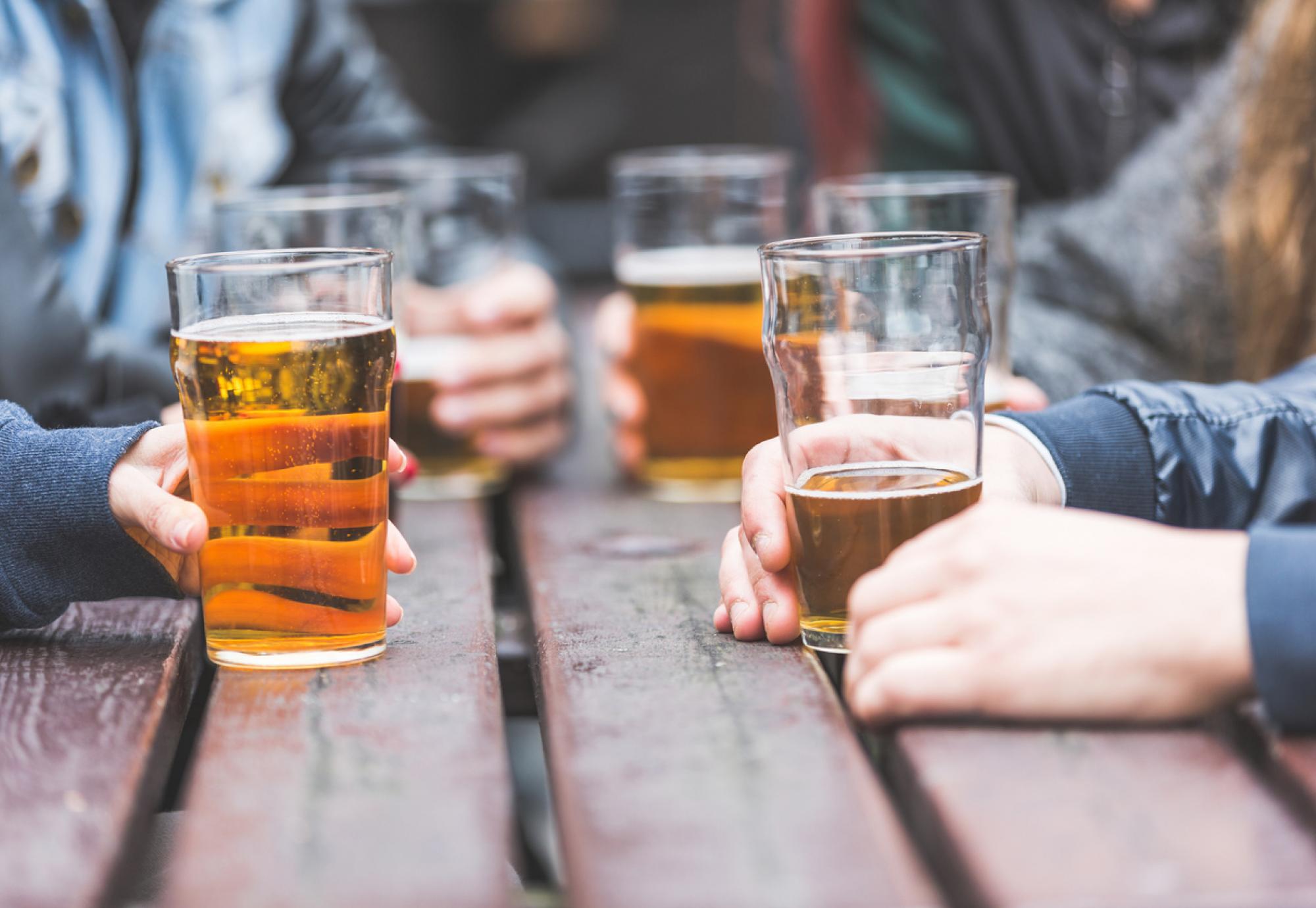 men drinking beer