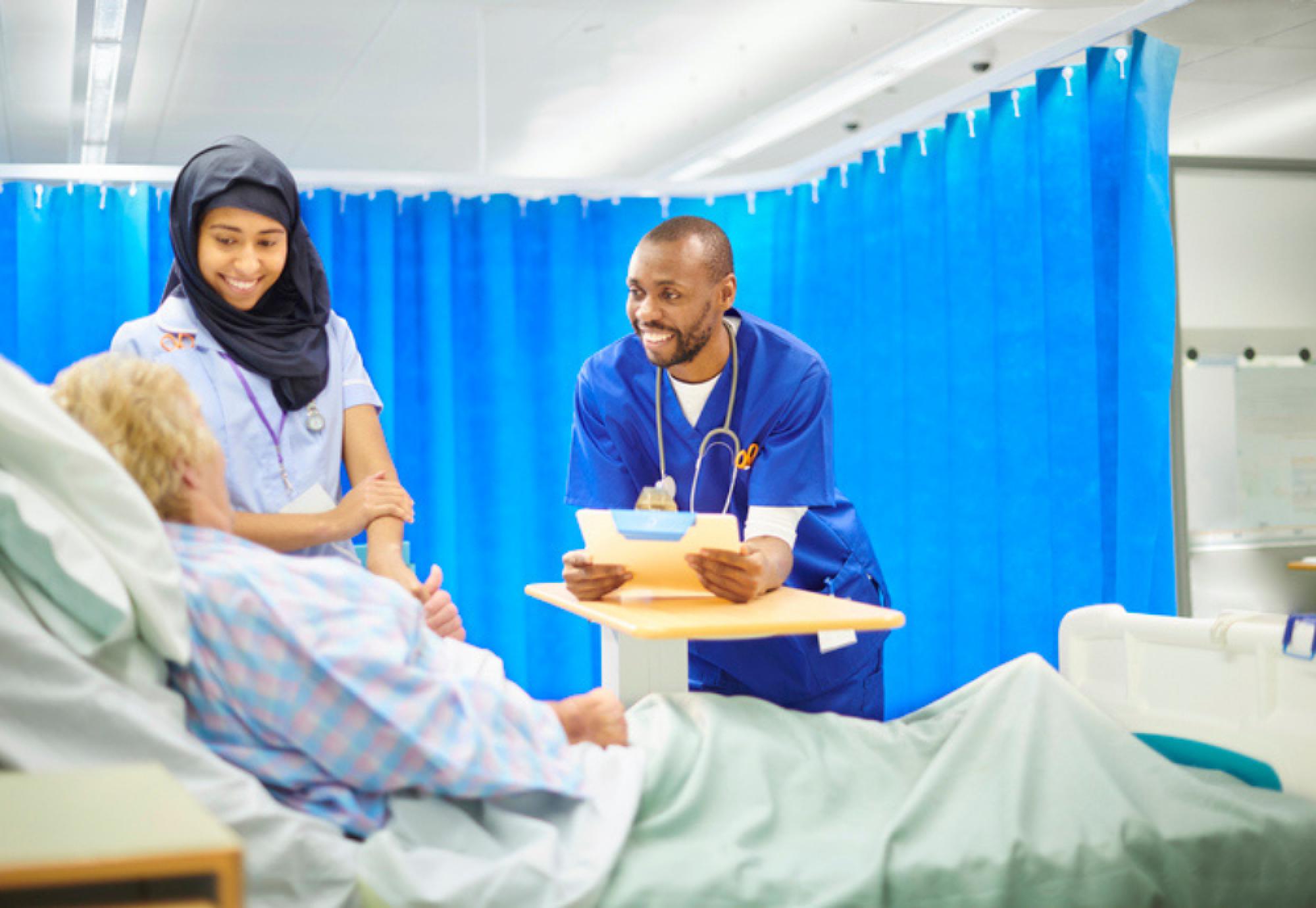 black nurses with patient