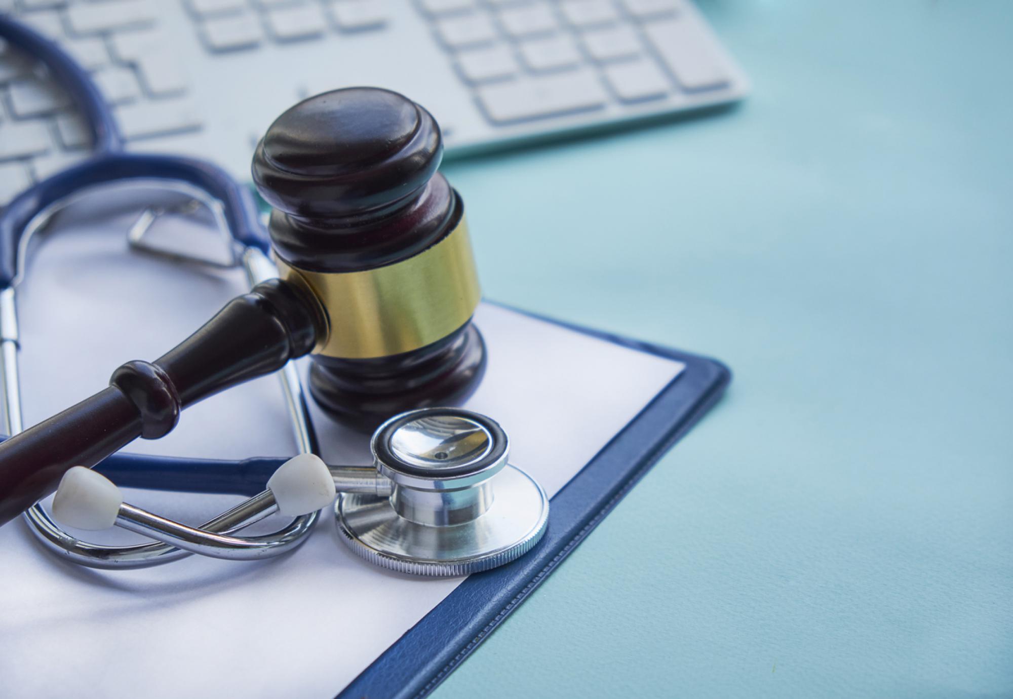 Gavel and stethoscope