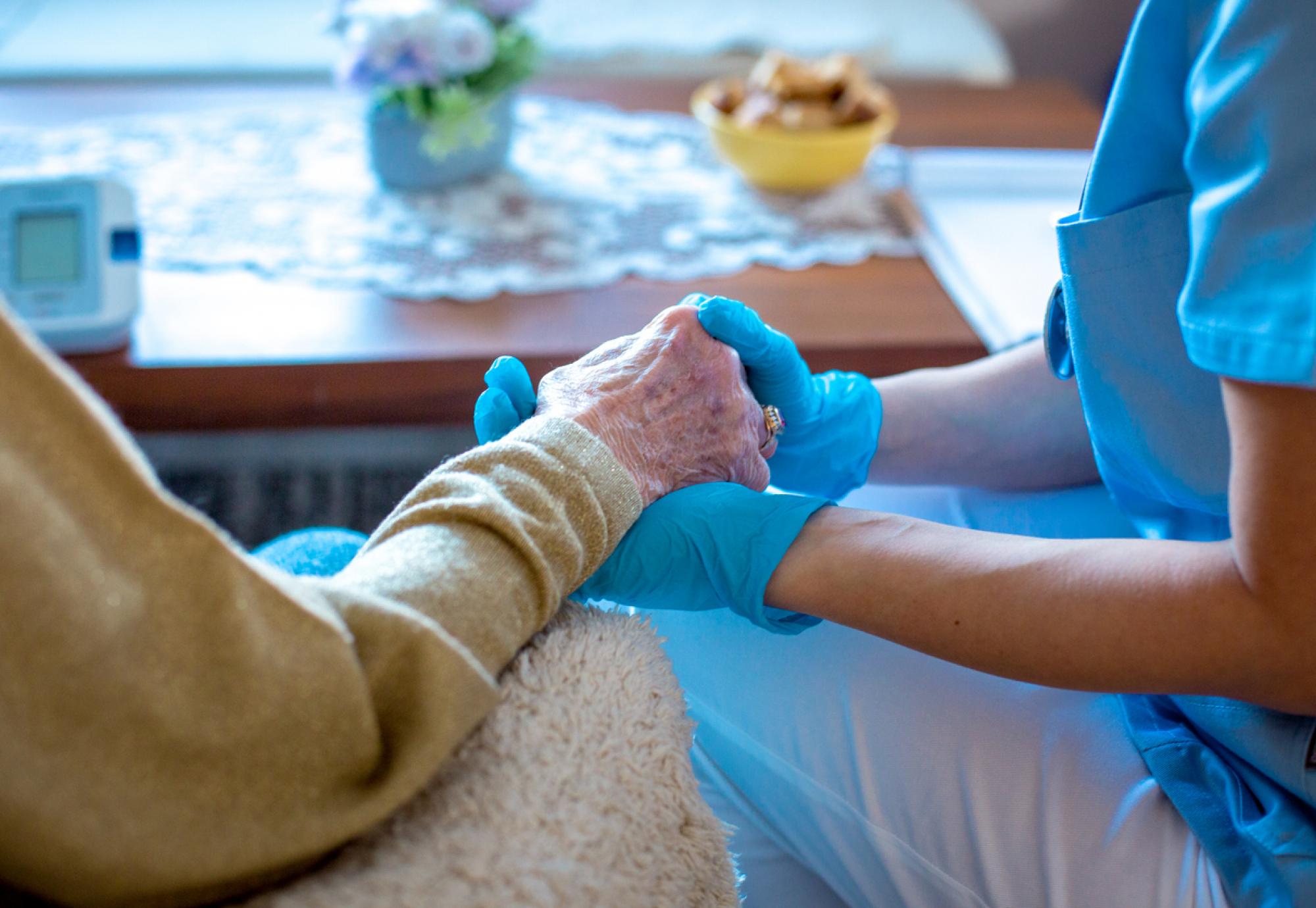 carer with elderly patient 