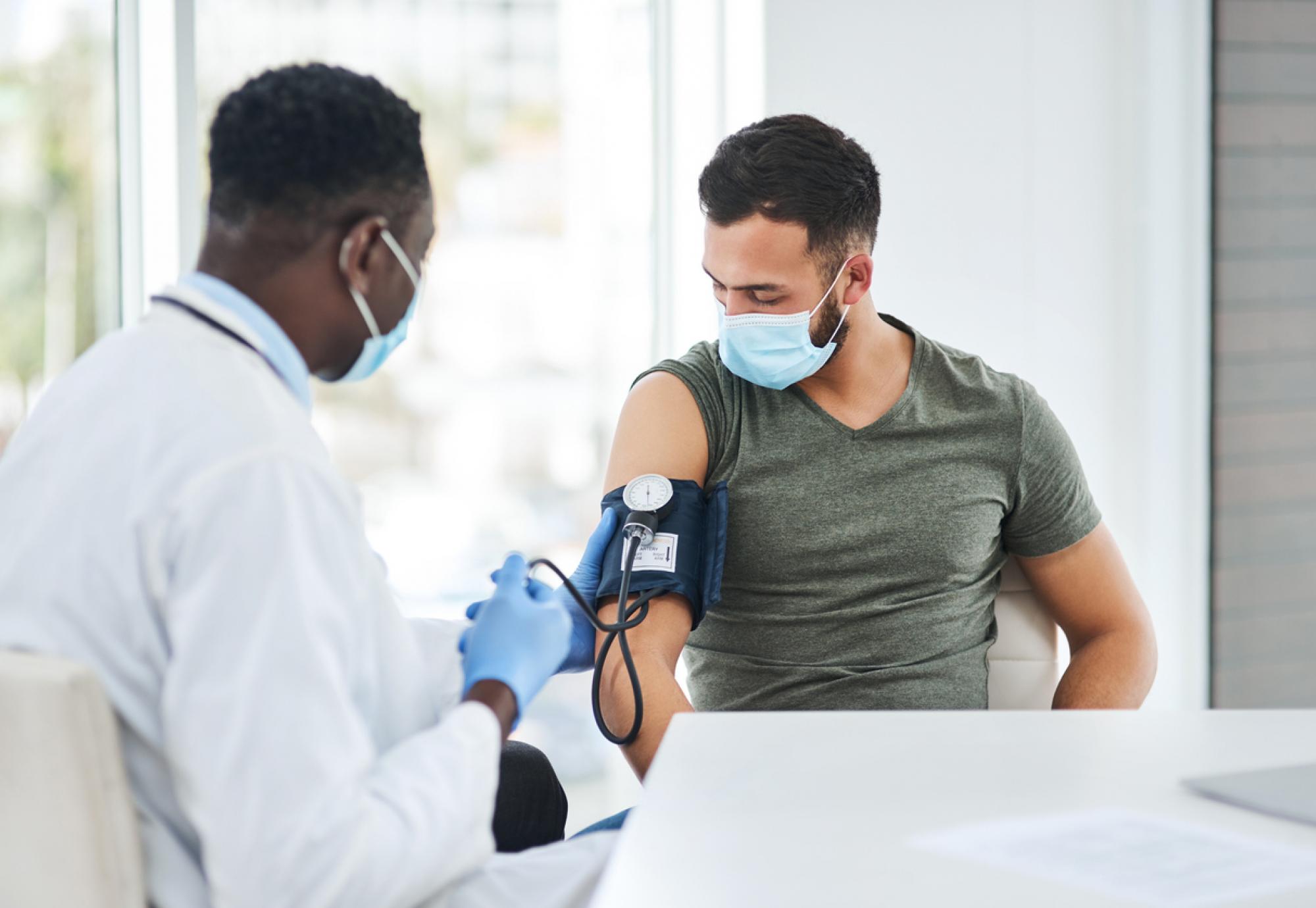 Doctors treating patient