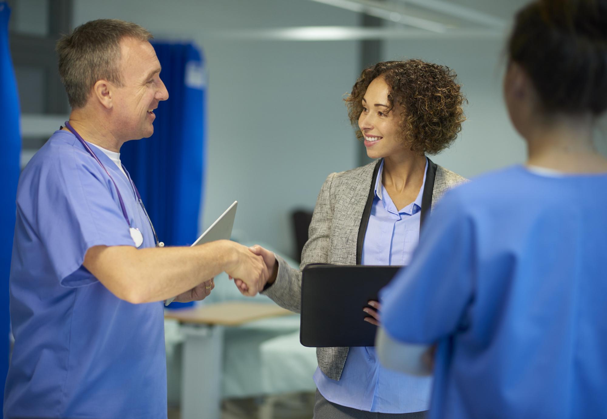 Doctors shaking hands