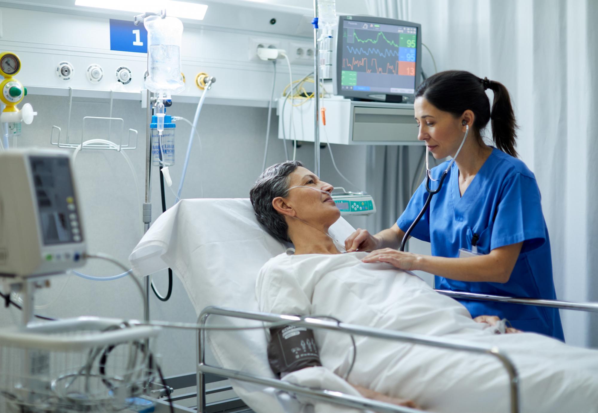 Doctors treating patient