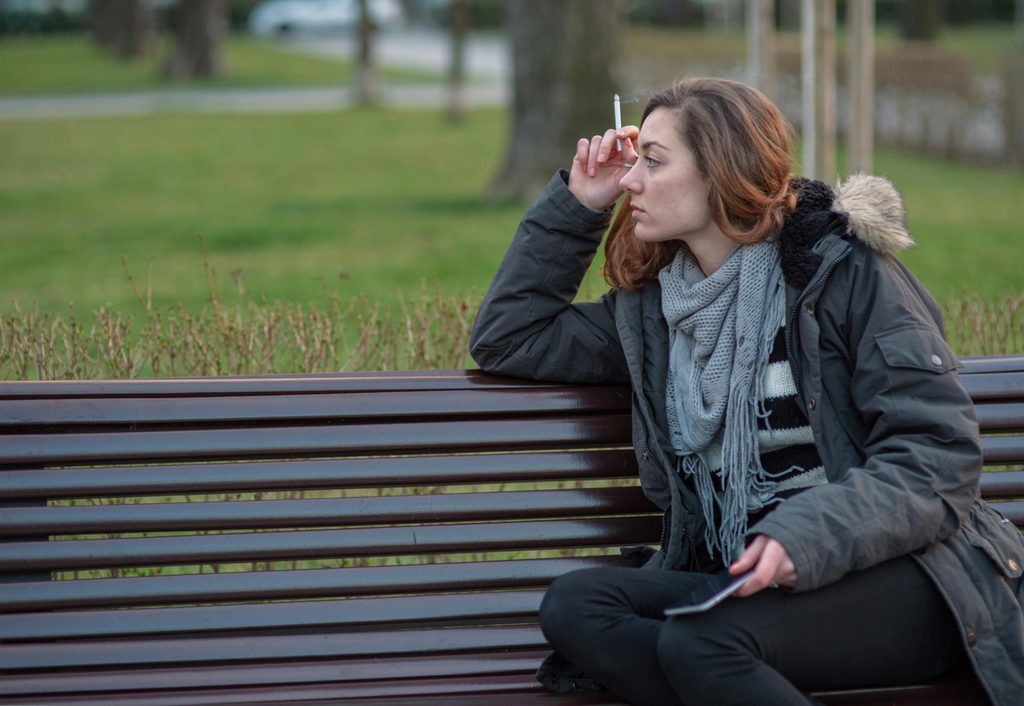 Smoking girl