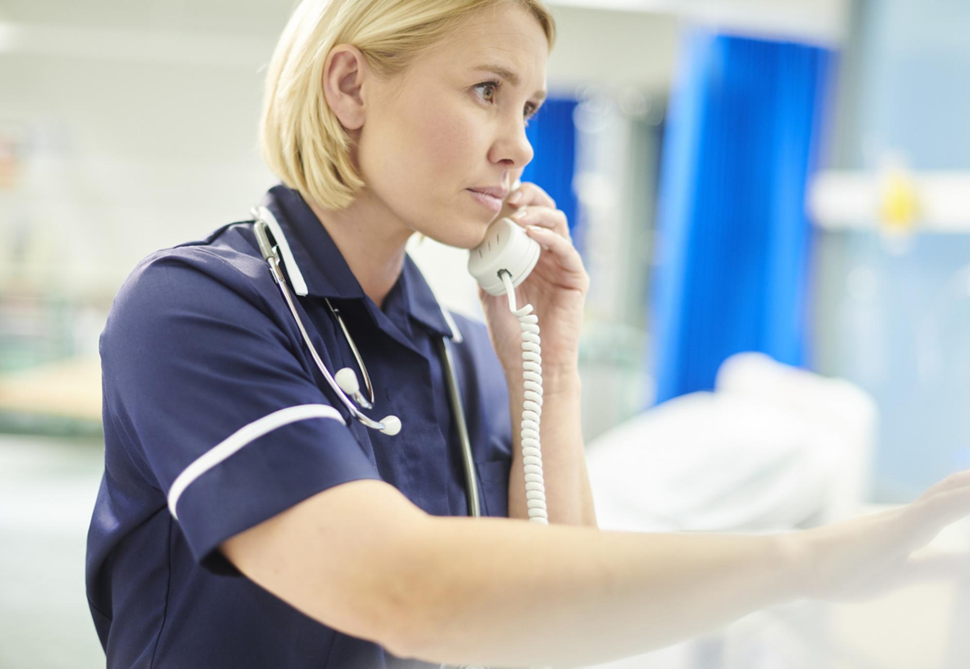 Nurse on phone