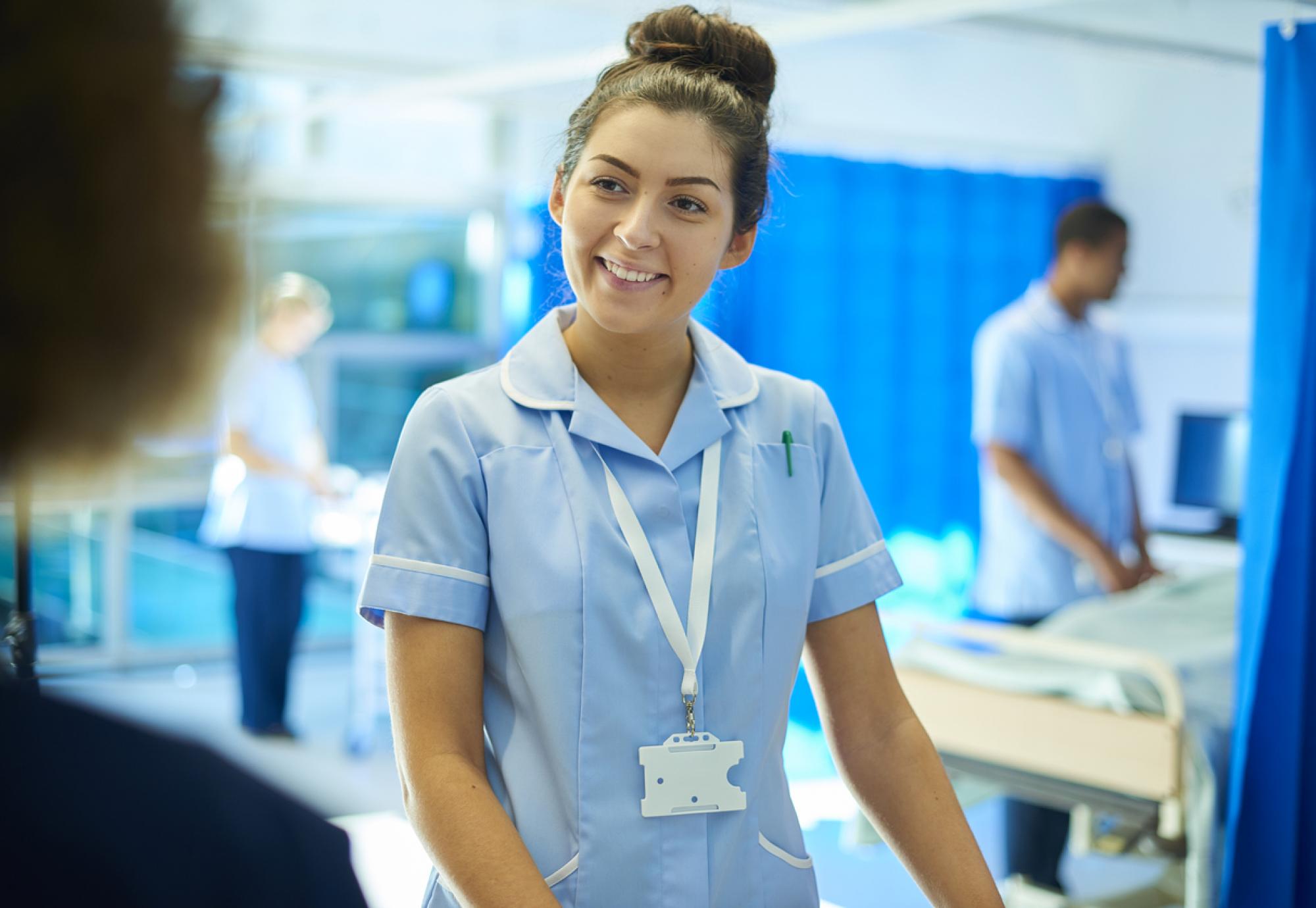 Young nurse smiling