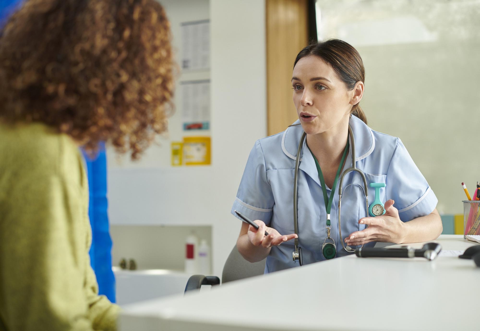 Nurse and patient